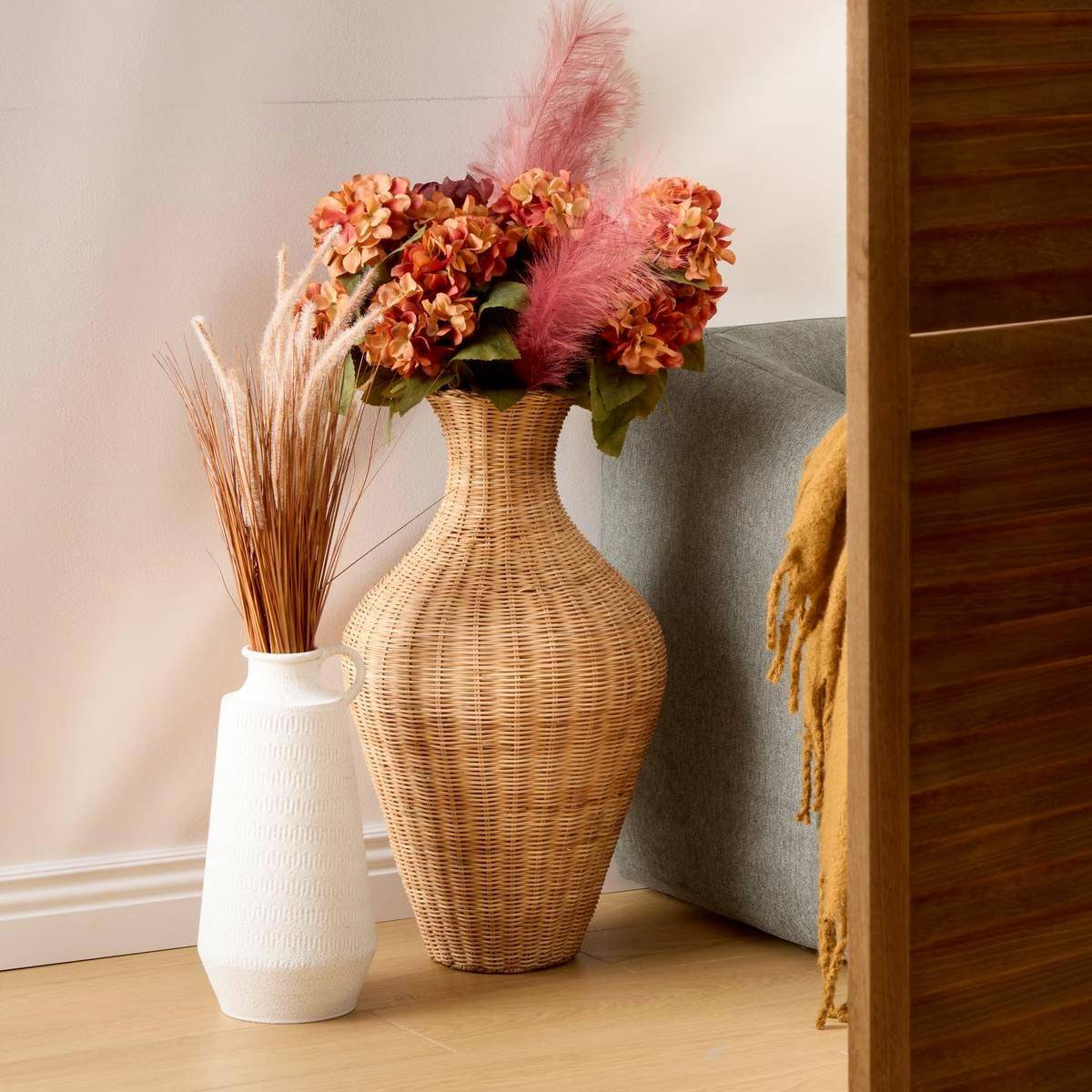 Vase Déco en Rotin "Melia" 70cm Naturel - Image 3