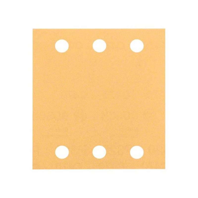 Bosch - 10 feuilles abrasives BOSCH C470 pour ponceuse vibrante 115 x 107 mm Best for Wood and Paint 6 trous - taille  - BOSCH ACCESSOIRES - Imagen 1