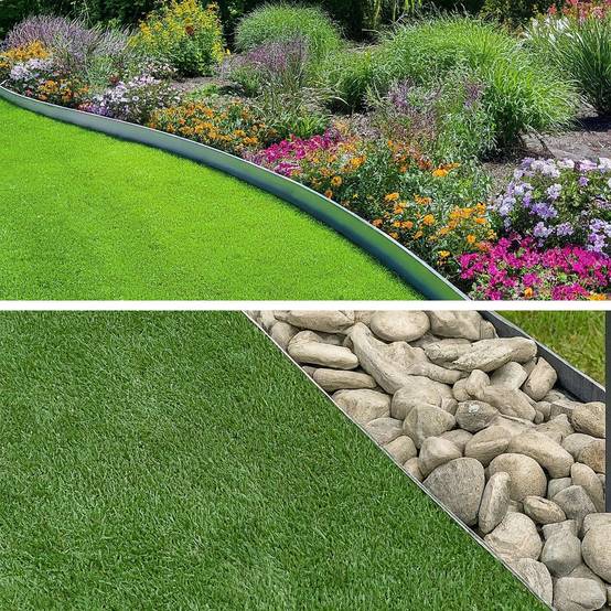 Ruban de Bordure de Jardin métal alu/zinc, Longueur:15 m, Largeur:15 cm, Green-split - Image 3