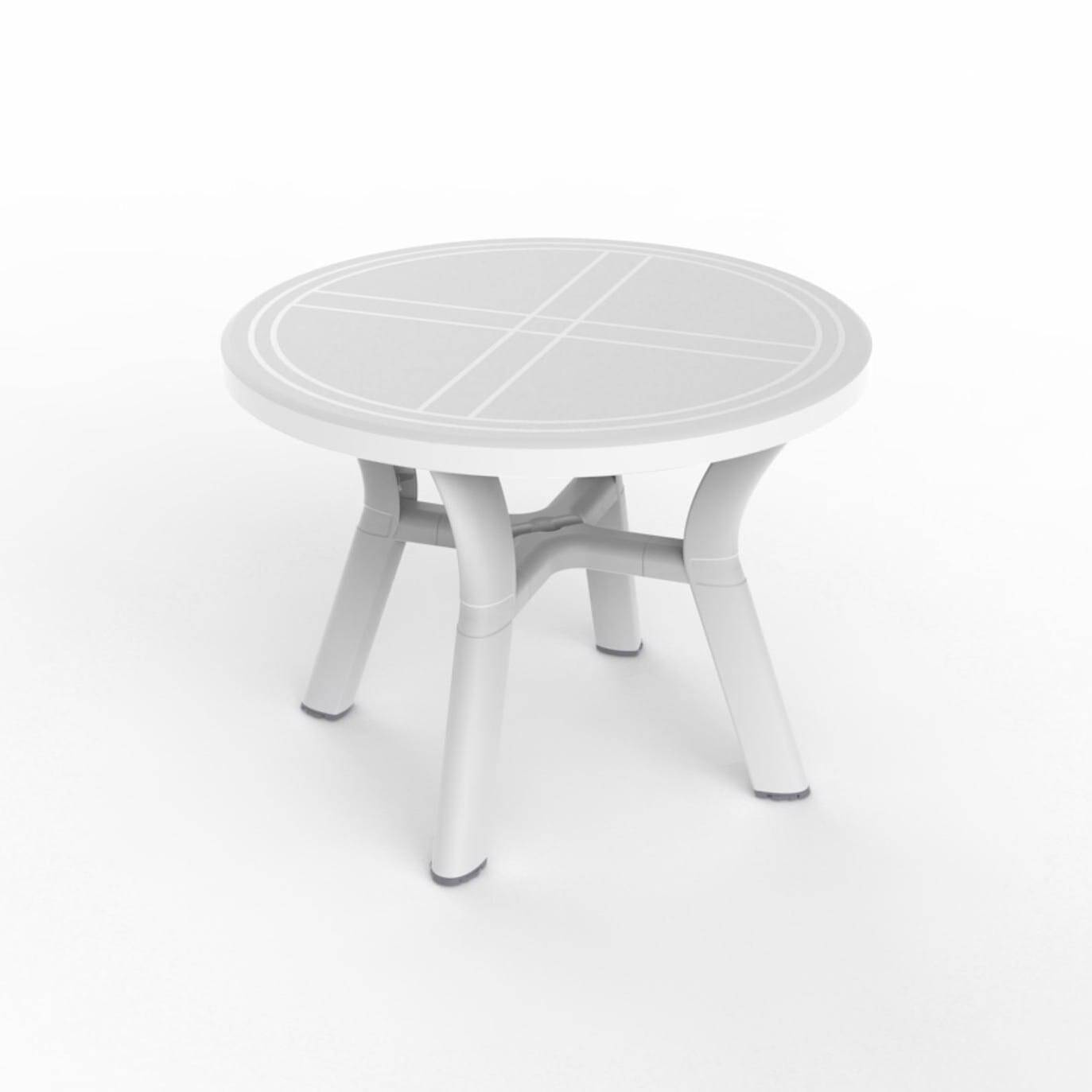 Table ronde extérieur Ø100 blanc DALIA garbar - Image 1