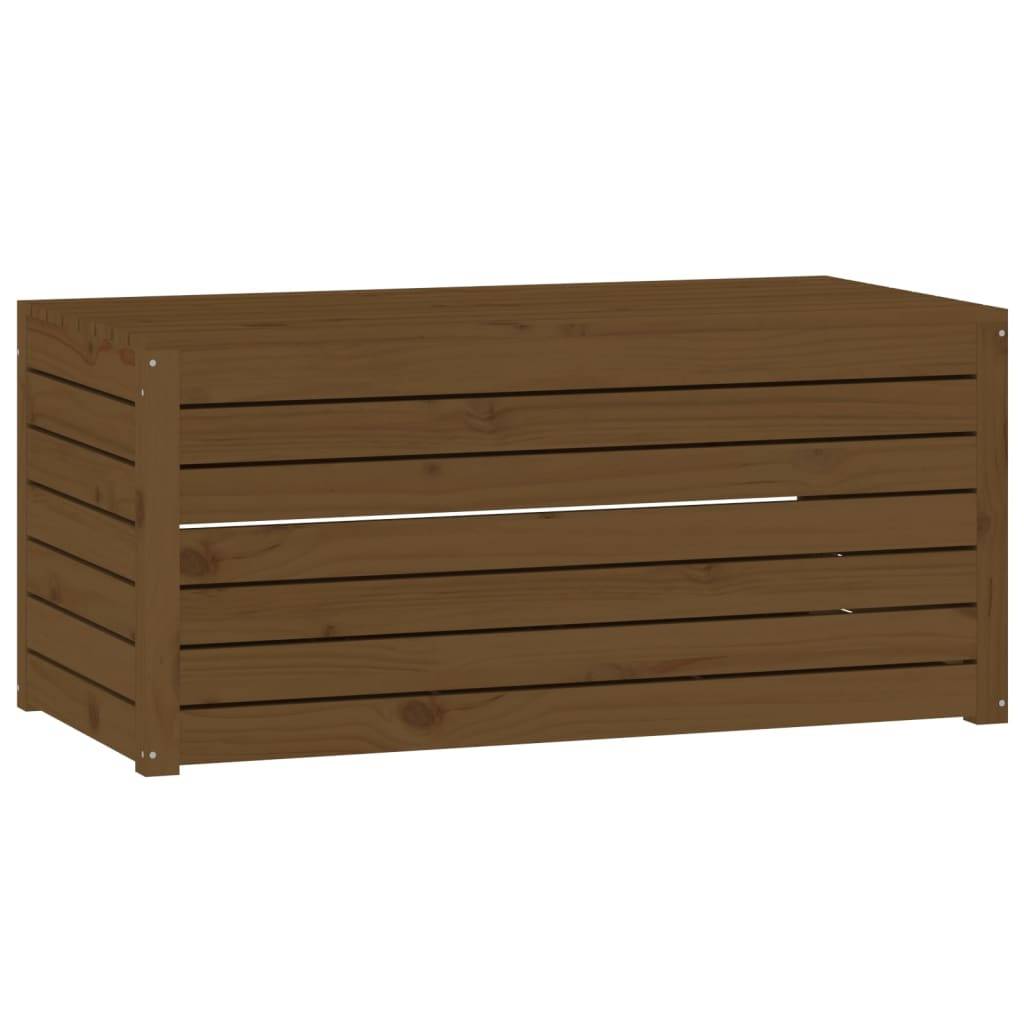 Helloshop26 - Ensemble de boîtes coffre de jardin 4 pièces bois pin massif marron miel - Imagen 6