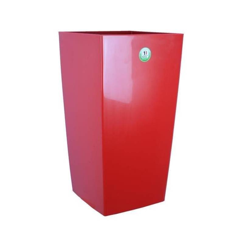 Riviera - Riviera Pot De Fleurs Nuance - Carre - 38 X 38 X H 69 Cm - 67 L - Rouge - Imagen 1