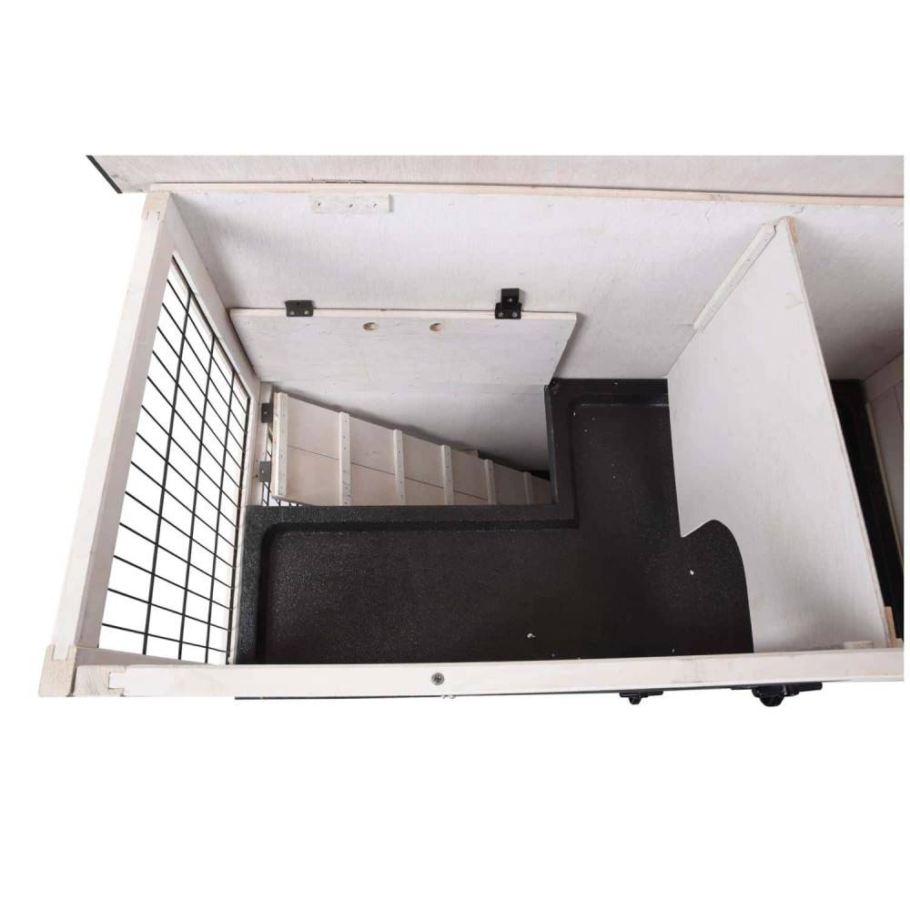 animallparadise - Lapinière bois Combi 1 rustic, 100 x 50 x 102 cm attention cotation toiture - Imagen 9
