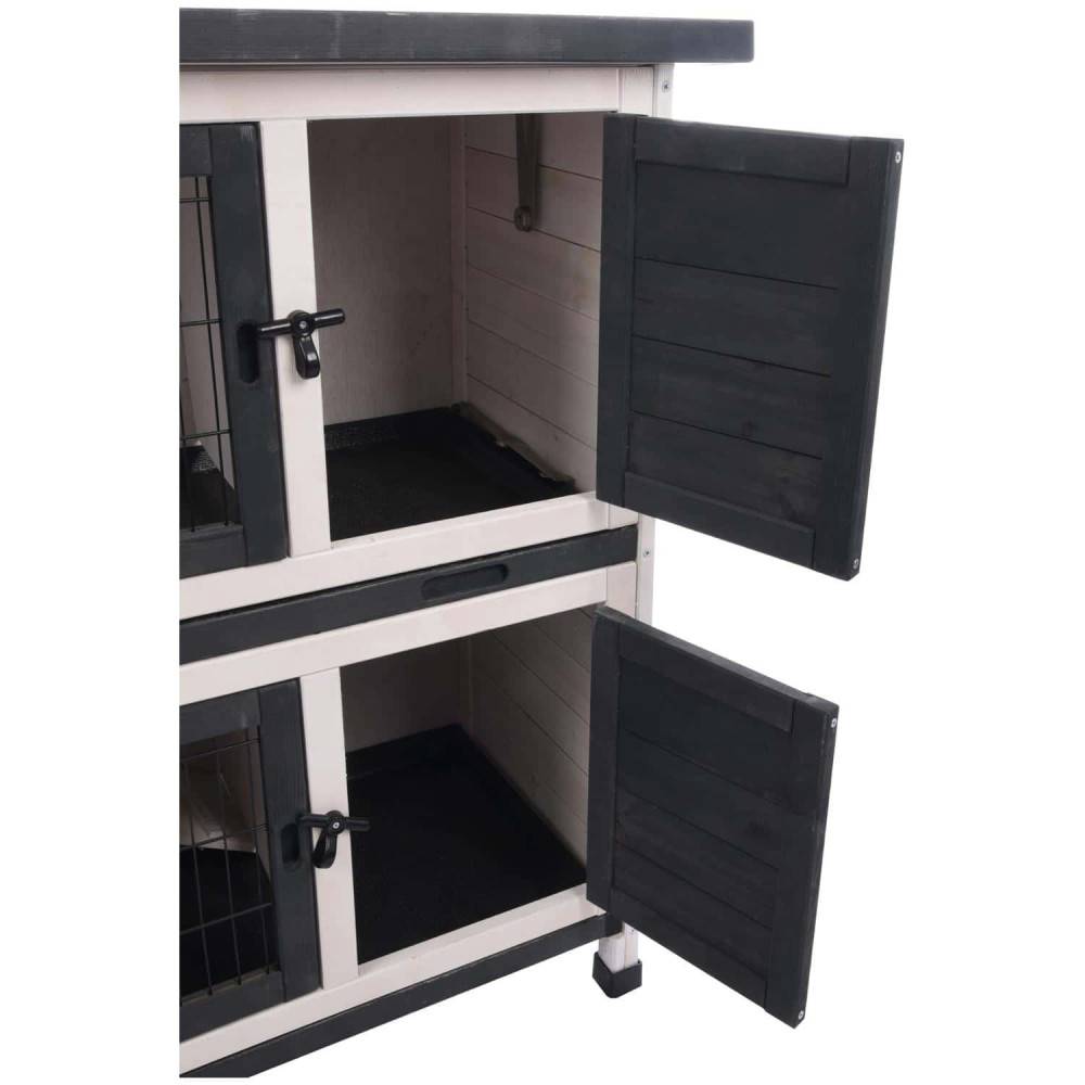 animallparadise - Lapinière bois Combi 1 rustic, 100 x 50 x 102 cm attention cotation toiture - Imagen 10