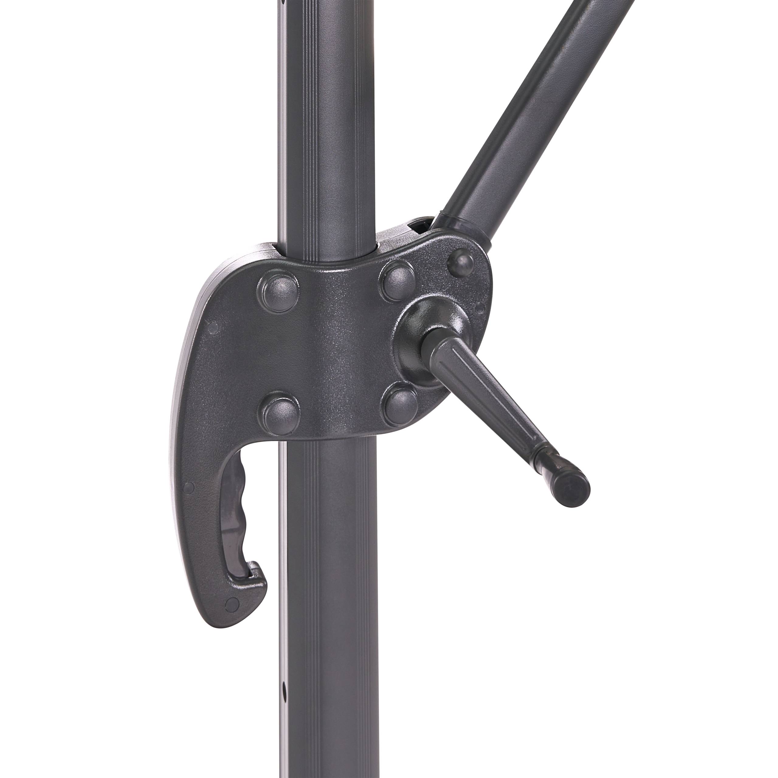 Beliani - Parasol déporté Tissu Gris foncé SAVONA - Beliani - Imagen 8