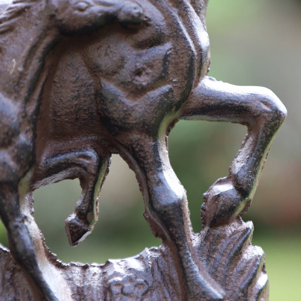 Figurine cheval en fonte marron 17 x 16 cm Chemin de campagne - Imagen 6