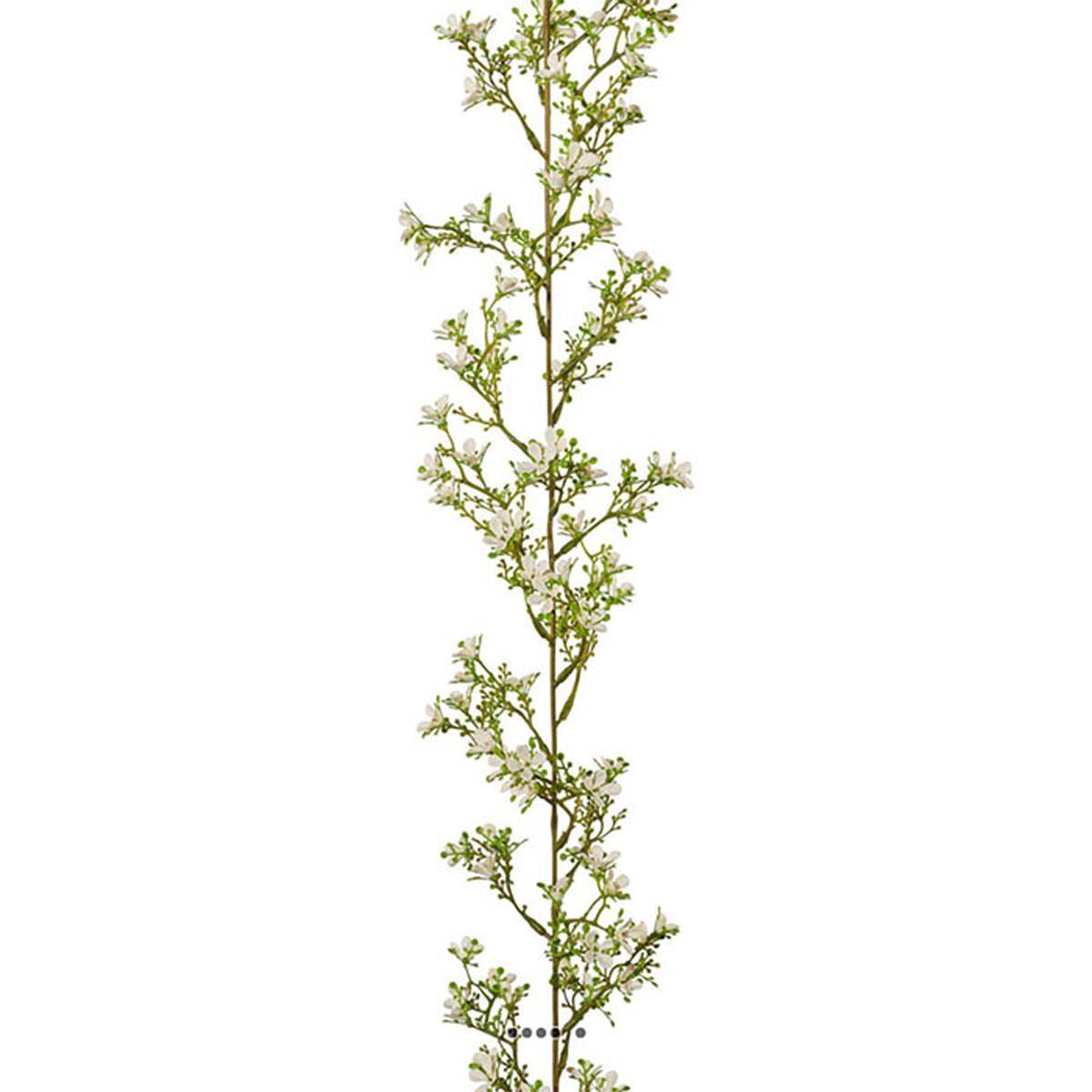 Artificielles - Superbe guirlande de jasmin artificiel L 190 cm en plastique Blanc neige - couleur: Blanc neige - Imagen 2