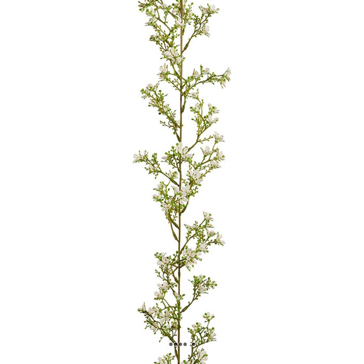 Artificielles - Superbe guirlande de jasmin artificiel L 190 cm en plastique Blanc neige - couleur: Blanc neige - Imagen 1
