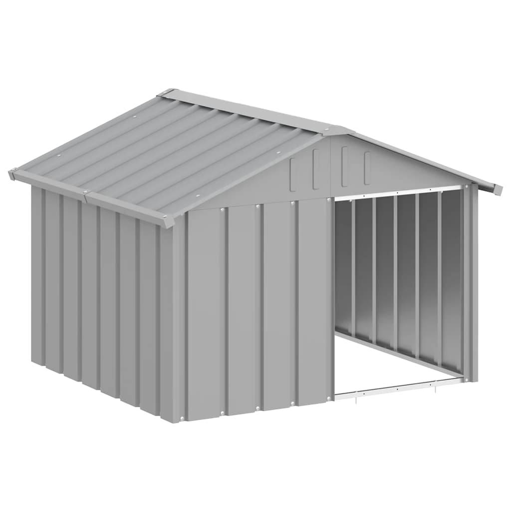 Vidaxl - Niche pour chien Gris 116,5x103x81,5 cm Acier galvanisé vidaXL 171542 - Image 2