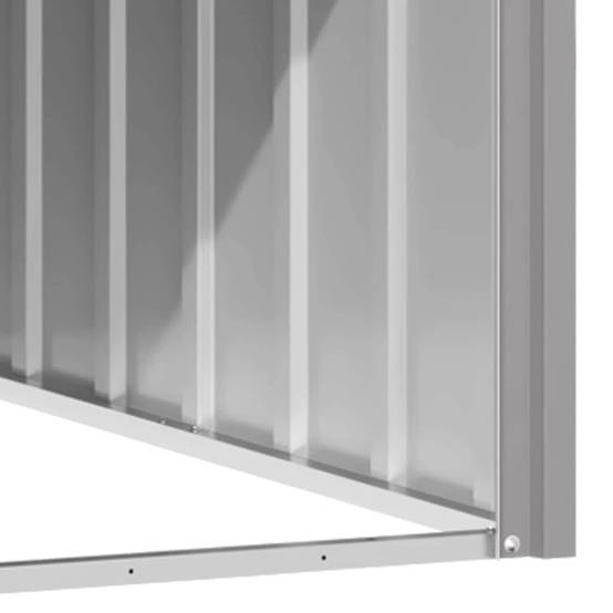 Vidaxl - Niche pour chien Gris 116,5x103x81,5 cm Acier galvanisé vidaXL 171542 - Image 4