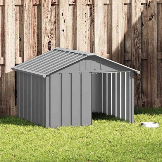 Vidaxl - Niche pour chien Gris 116,5x103x81,5 cm Acier galvanisé vidaXL 171542 - Image 1