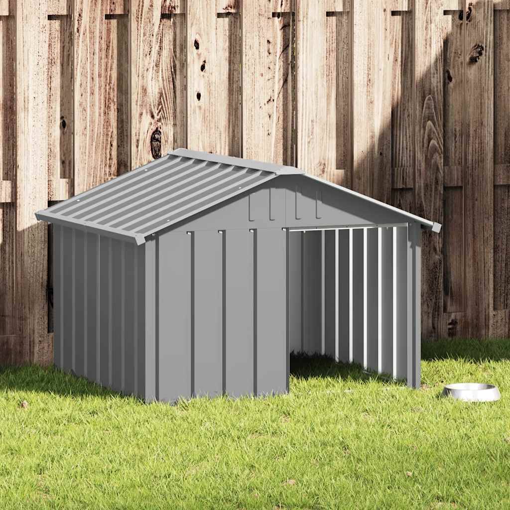 Vidaxl - Niche pour chien Gris 116,5x103x81,5 cm Acier galvanisé vidaXL 171542 - Image 1