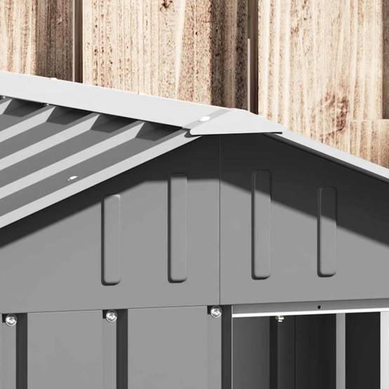 Vidaxl - Niche pour chien Gris 116,5x103x81,5 cm Acier galvanisé vidaXL 171542 - Image 5