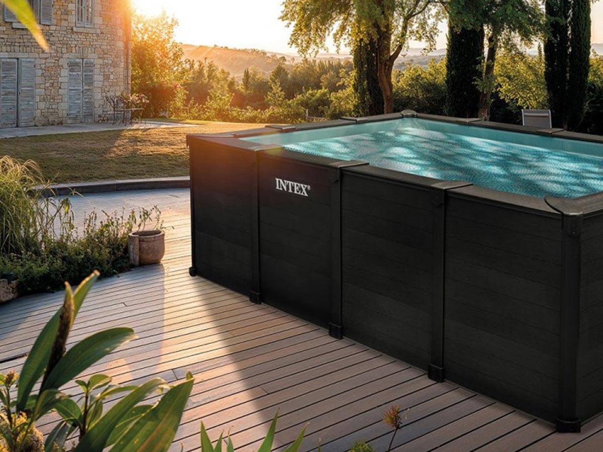 Piscine tubulaire Graphite rectangulaire 4,00 x 3,00 x 1,24 m - Intex - Image 4
