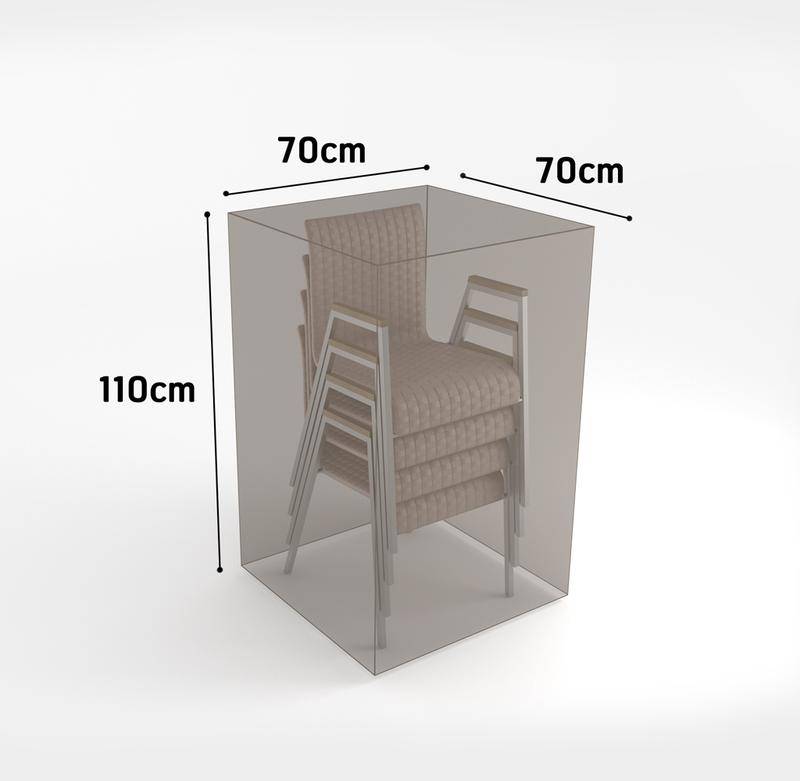 Nortène - Housse de protection en polyester pour chaise empilées - 70 x 70 x 110 cm - 90 g/m2 Nortene - Imagen 2
