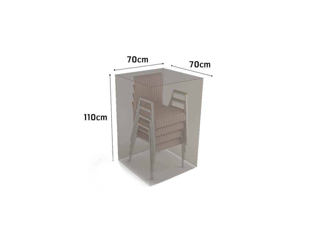 Nortène - Housse de protection en polyester pour chaise empilées - 70 x 70 x 110 cm - 90 g/m2 Nortene - Imagen 3