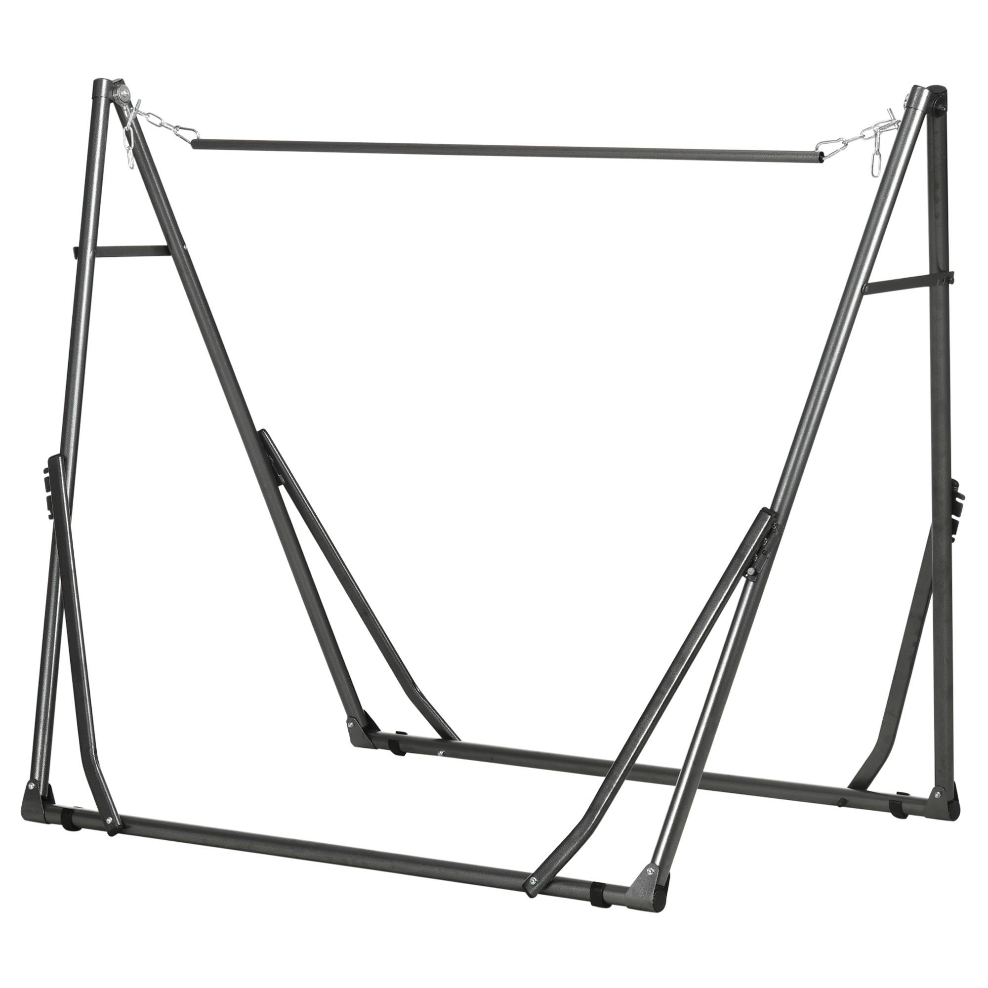 Support de hamac acier noir 290 x 92 x 88 cm - PANGIVO - Image 2