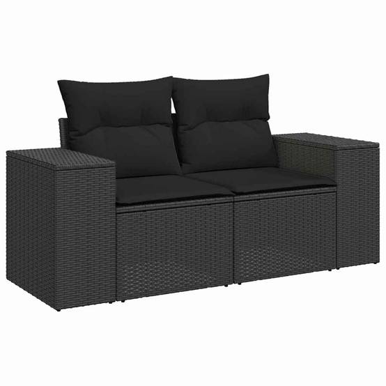 Salon de jardin 13 places acacia et polyrotin modulable pour extérieur Noir – ComfortXL Outdoor Living - Image 6