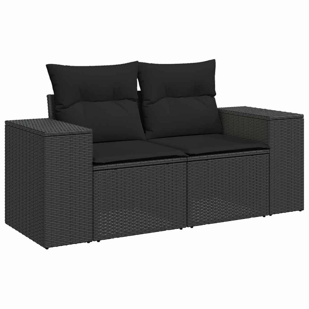 Salon de jardin 13 places acacia et polyrotin modulable pour extérieur Noir – ComfortXL Outdoor Living - Image 6