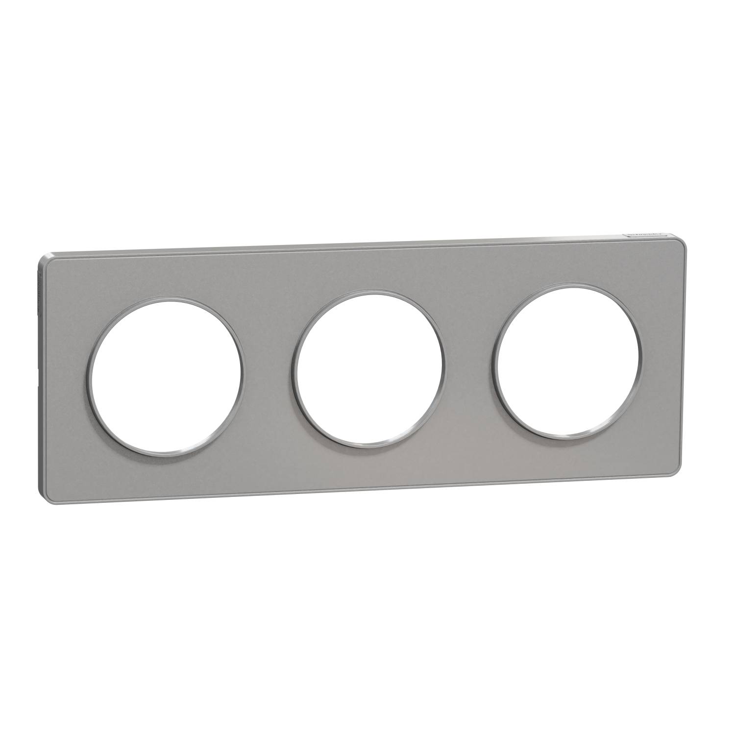 Schneider Electric - Plaque ODACE TOUCH horizontal/vertical aluminium 3 postes - SCHNEIDER ELECTRIC - S530806 - Image 1