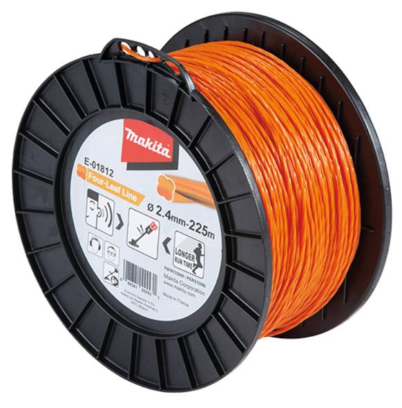 Makita - Fil nylon Trèfle torsadé MAKITA 2,4 mm x 225 m - E-01812