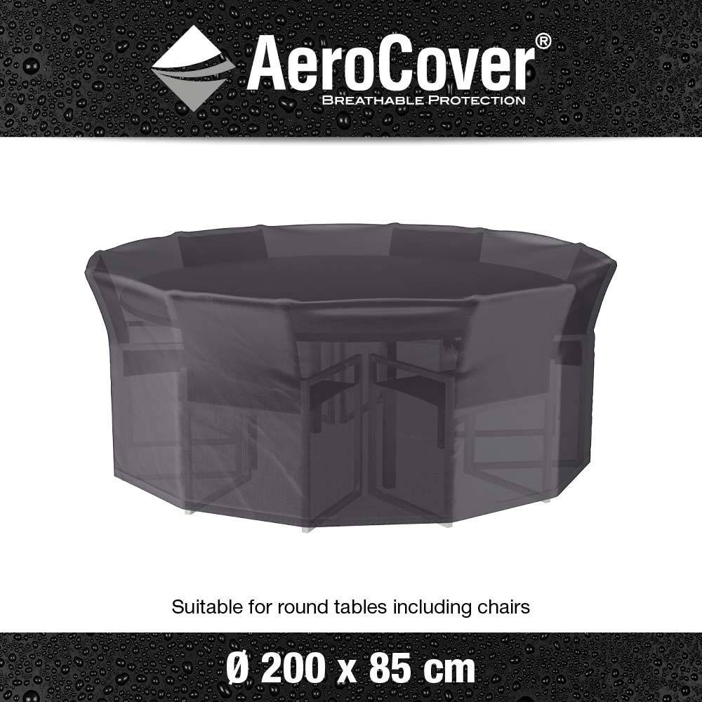 Housse de protection respirante pour table de jardin Pour table Ø200xH85 cm - Imagen 4
