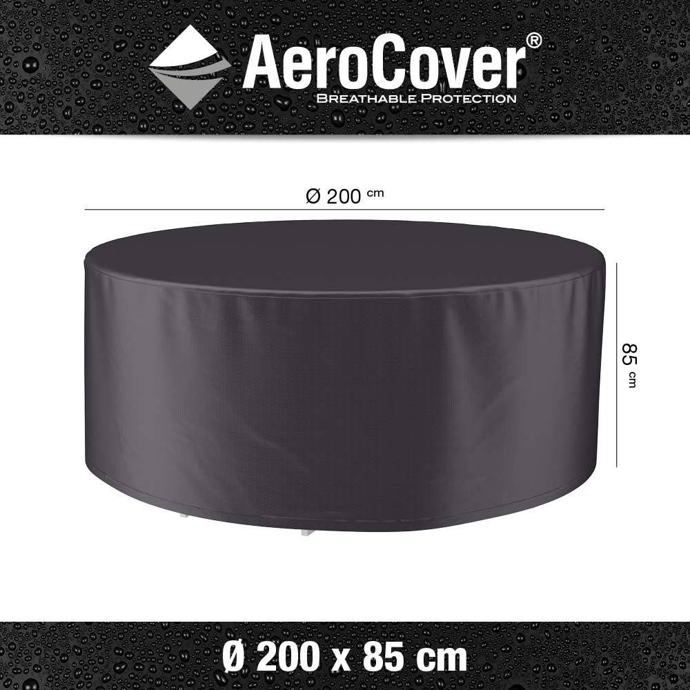 Housse de protection respirante pour table de jardin Pour table Ø200xH85 cm - Imagen 3