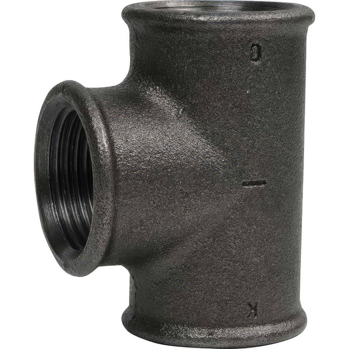 Té Égal 90° | Fonte Malléable Noire Femelle/Femelle EN 10242 - 1'' - Image 1
