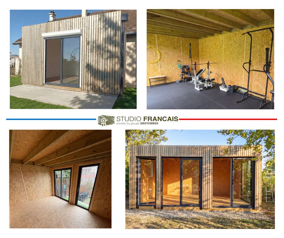 Sans Marque - Studio de jardin locatif en bois 4,4 x 3,5 x 2,7 m avec plancher isolé / menuiseries alu k-line - Image 7