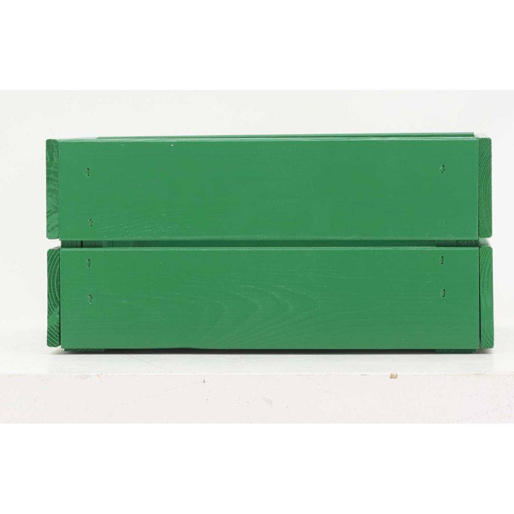 Pinus - Caisse de rangement en pin petit modèle 31 x 23 x 15 cm Vert menthe Pinus - Imagen 3