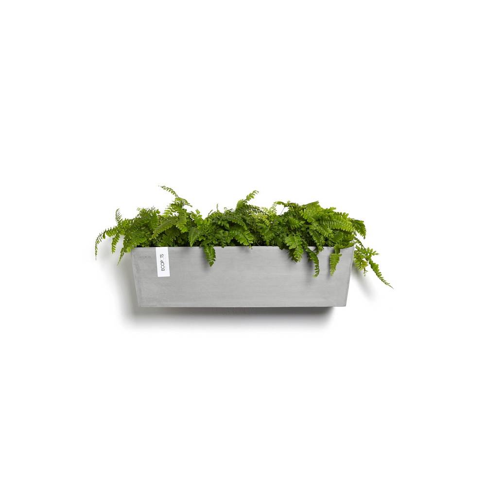 Ecopots - Pot suspension mural Manhattan Wall L Blanc Gris - 55 x 17,2 x H. 15 cm - 9,2 L ECOPOTS - Imagen 2