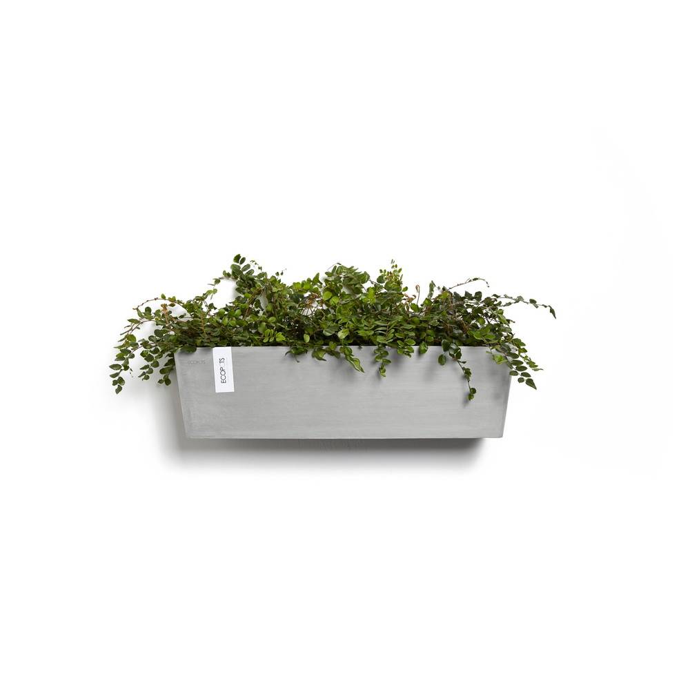 Ecopots - Pot suspension mural Manhattan Wall L Blanc Gris - 55 x 17,2 x H. 15 cm - 9,2 L ECOPOTS - Imagen 3