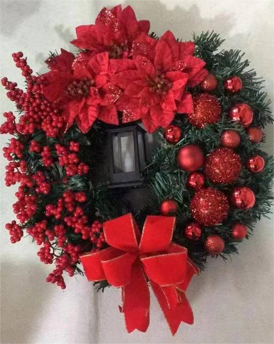 Couronne de noël pour scène de la nativité de 40cm, décorations de noël, guirlande de noël artificielle, fournitures de fête de noël - Image 3