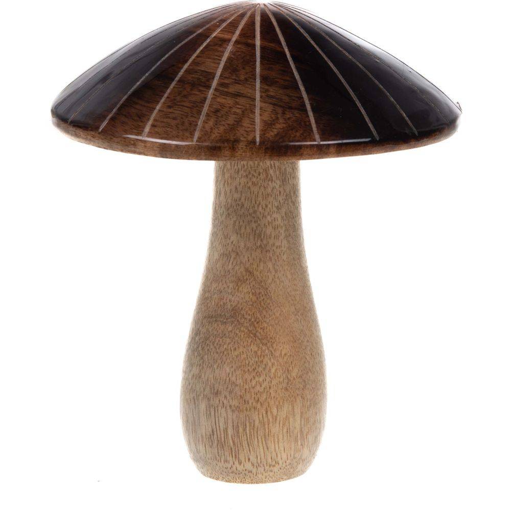 Amadeus - Champignons décoratifs en bois de manguier (Lot de 3) - Imagen 2