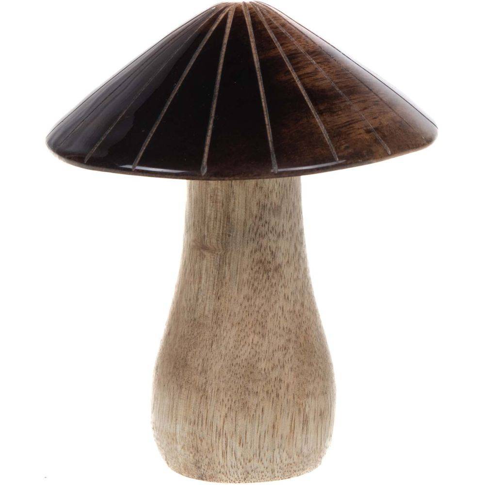 Amadeus - Champignons décoratifs en bois de manguier (Lot de 3) - Imagen 3