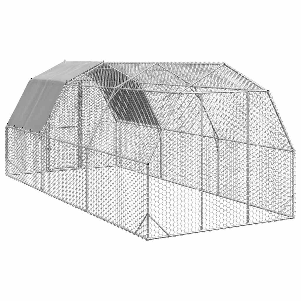 Vidaxl - Poulailler avec toit 2,5x6x2,25 m acier galvanisé vidaXL 3328527 - Image 6