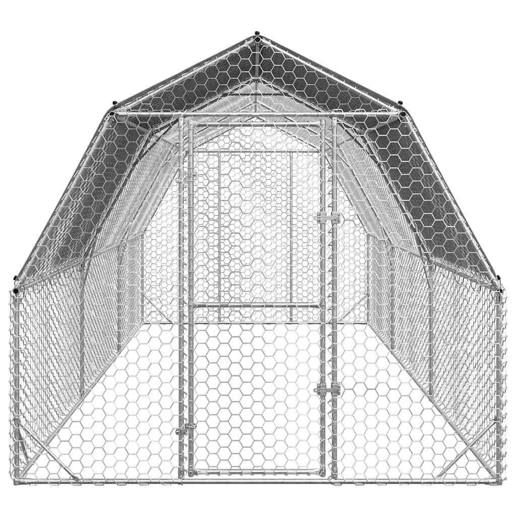 Vidaxl - Poulailler avec toit 2,5x6x2,25 m acier galvanisé vidaXL 3328527 - Image 8