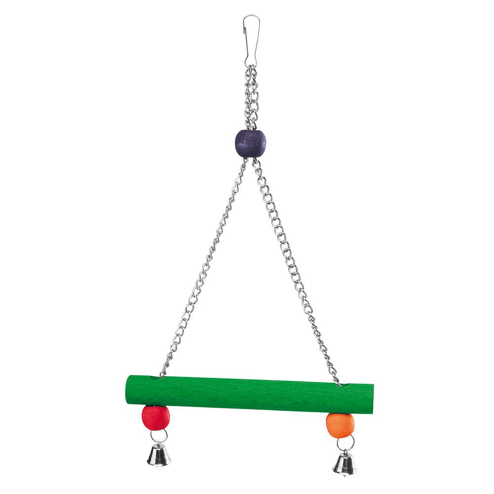 Ferplast - Columpio para loros de madera, colores variados, 20 x 37 cm - FERPLAST