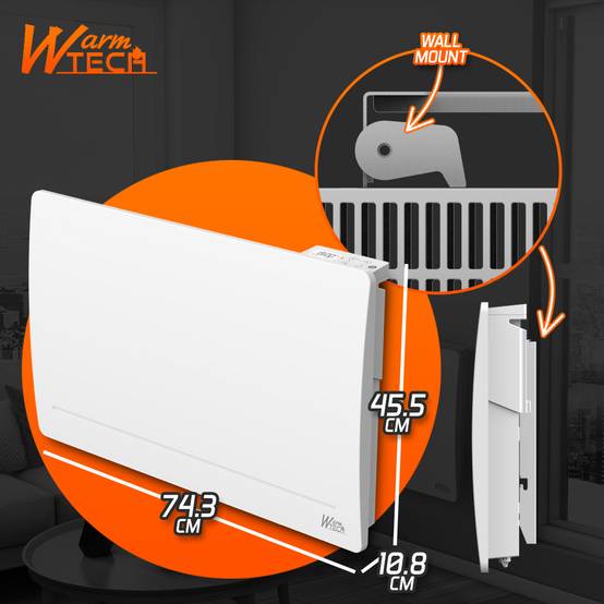 Radiateur inertie fonte 1500 W - IP24 - NF - Fil pilote 6 ordres. - Image 4
