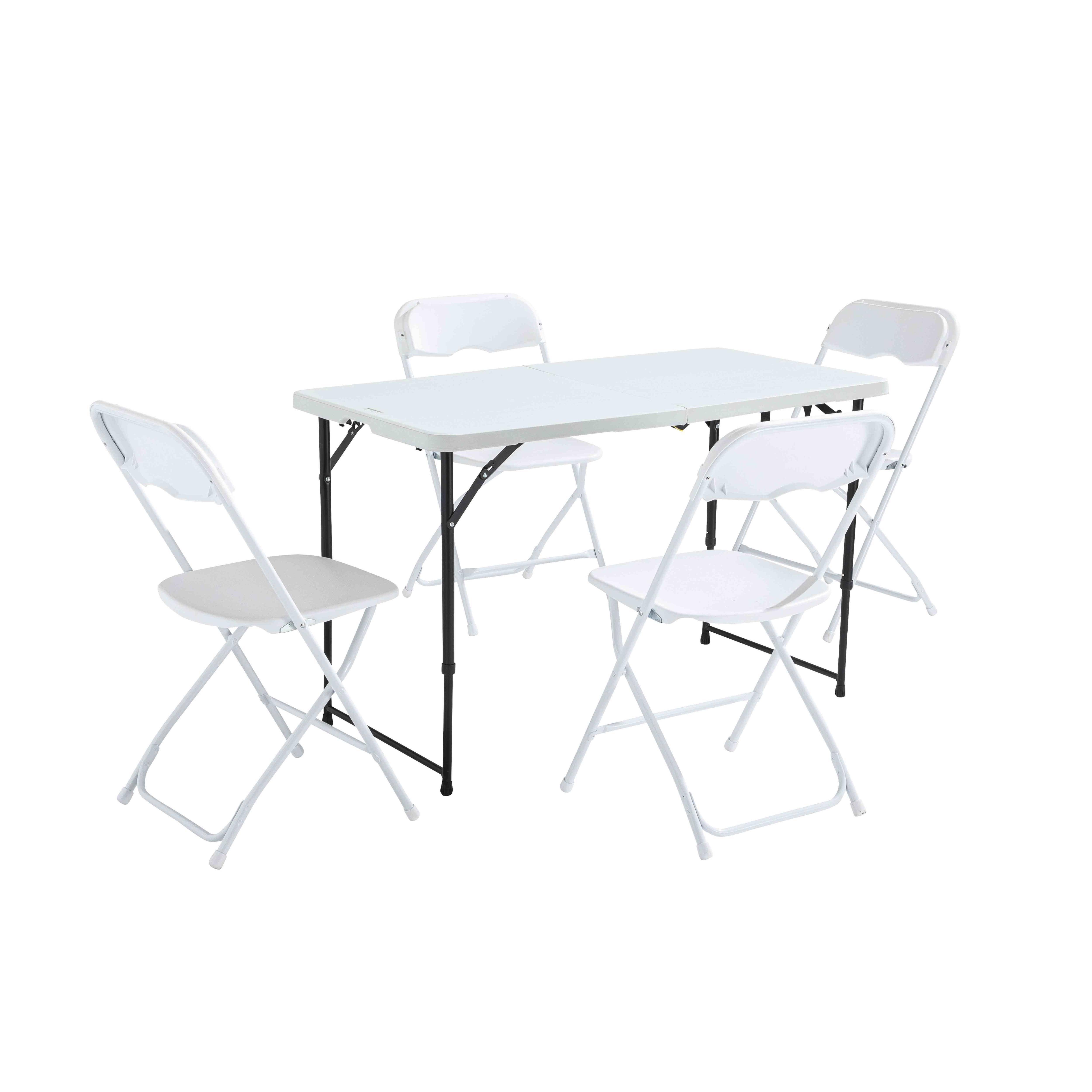 Oviala - Ensemble table et 4 chaises extérieures 122 cm REKKEM - Oviala - Imagen 1