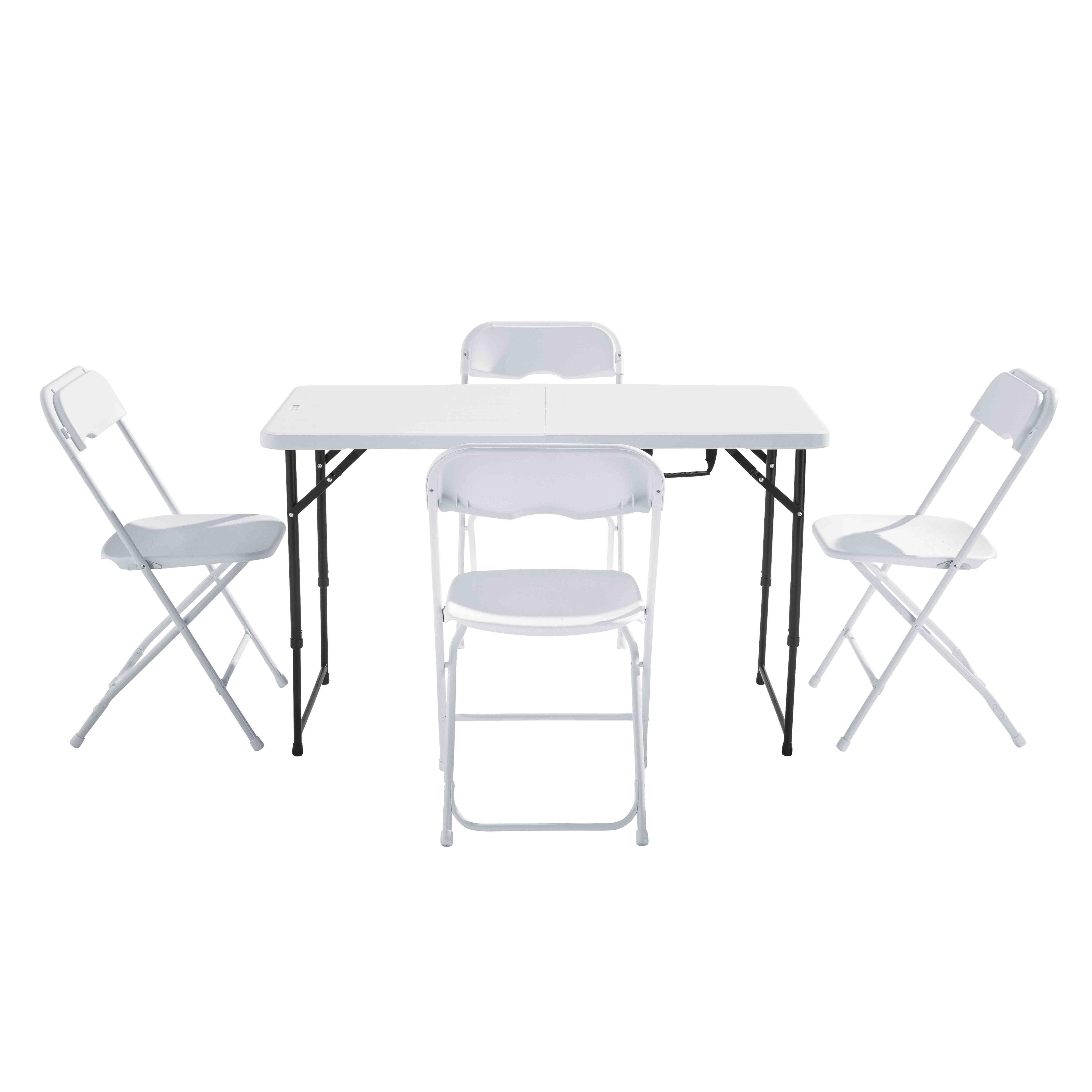 Oviala - Ensemble table et 4 chaises extérieures 122 cm REKKEM - Oviala - Imagen 2