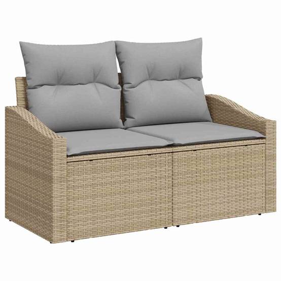 Vidaxl - Ensemble de Canapés avec coussin 5 pcs Beige polyrotin vidaXL 3346720 - Image 5