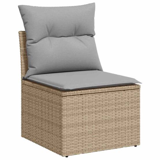 Vidaxl - Ensemble de Canapés avec coussin 5 pcs Beige polyrotin vidaXL 3346720 - Image 6