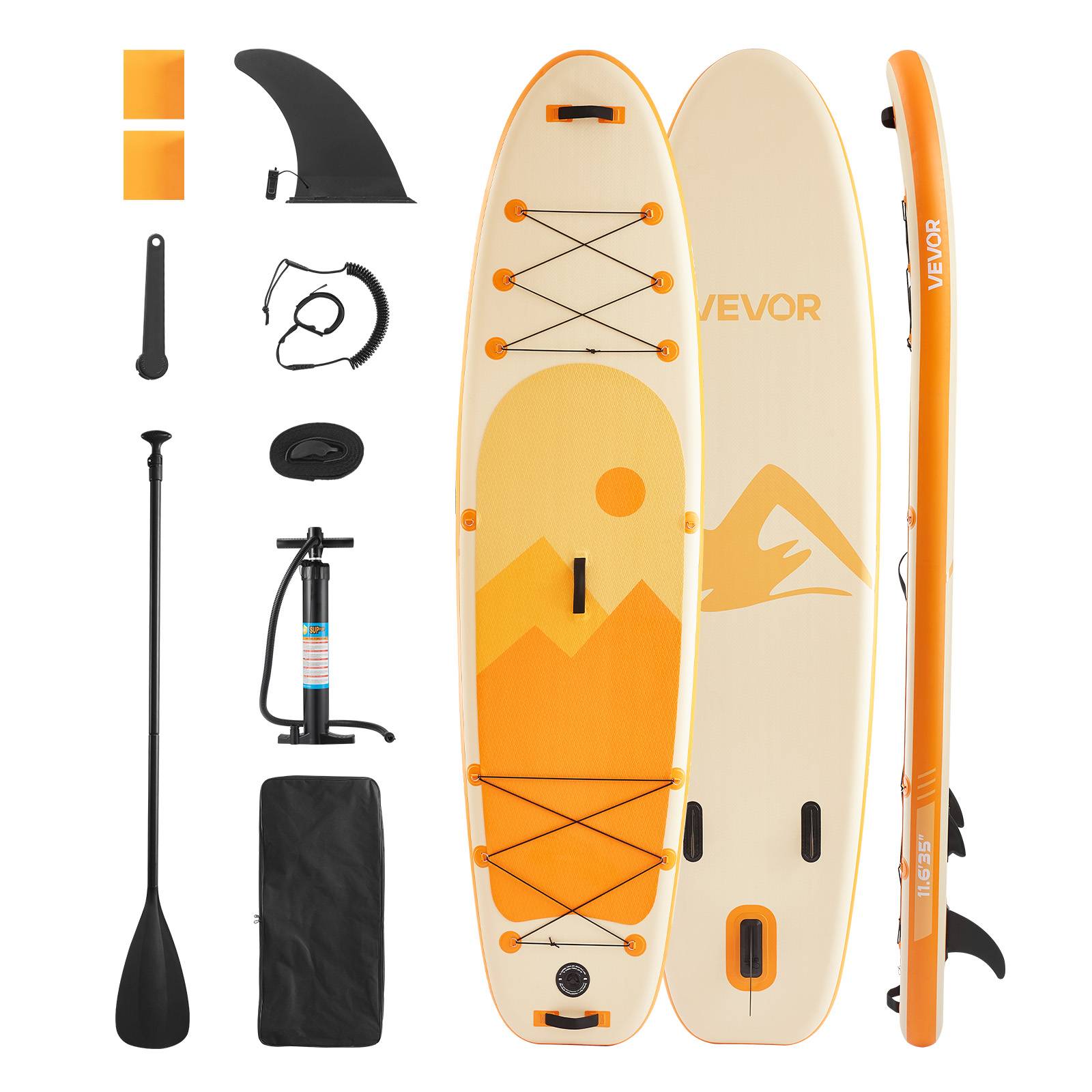 Vevor - VEVOR Paddle gonflable 353,6 cm, ultra-léger, inclus pompe, pagaie, aileron, sac, laisse, pour jeunes et adultes.