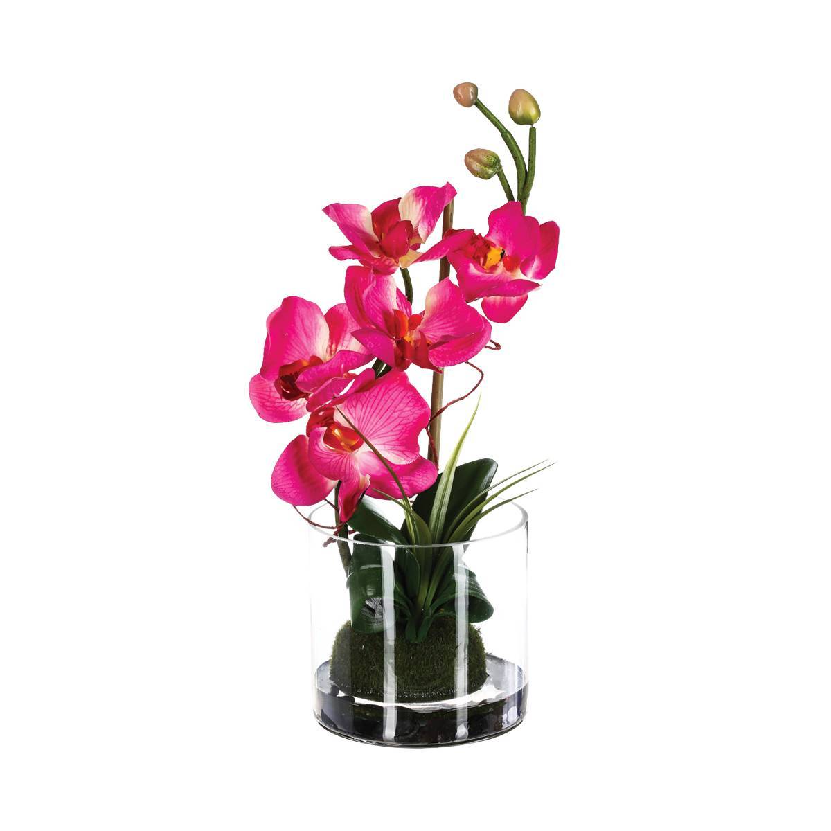 Atmosphera - Composition d'orchidées artificielles vase verre H37cm - Atmosphera Créateur d'intérieur - Imagen 4