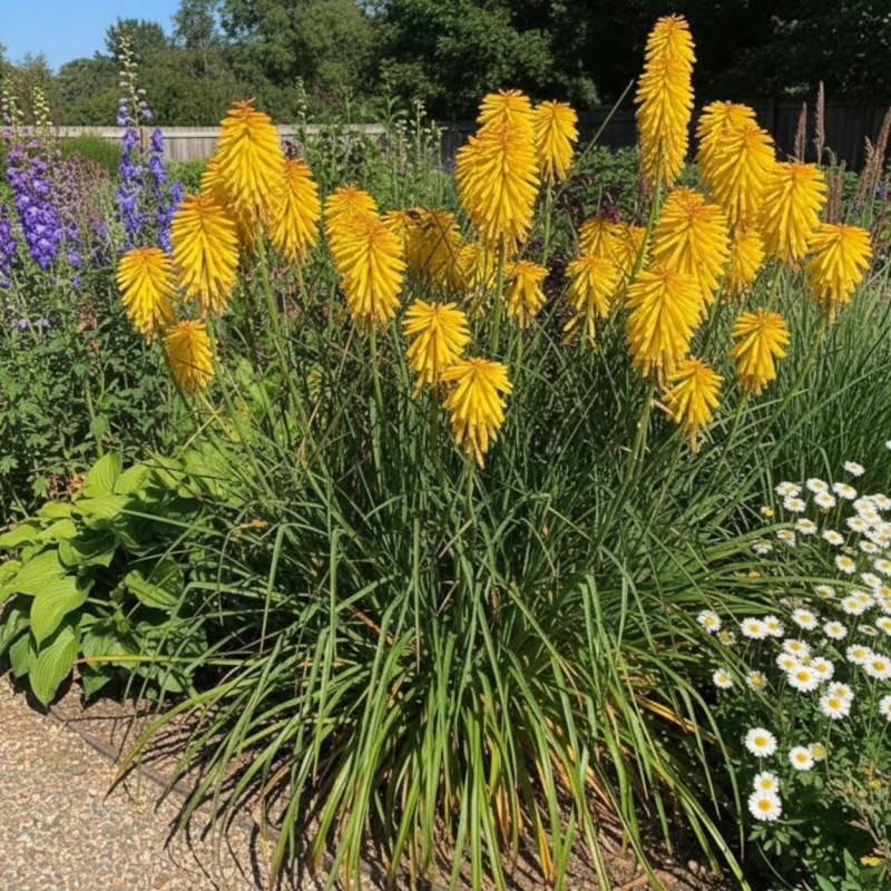 Kniphofia, Tison de Satan Banana Popsicle® à fleurs Jaune/ - feuillage Caduc - Godet - 5/20 cm - Imagen 3