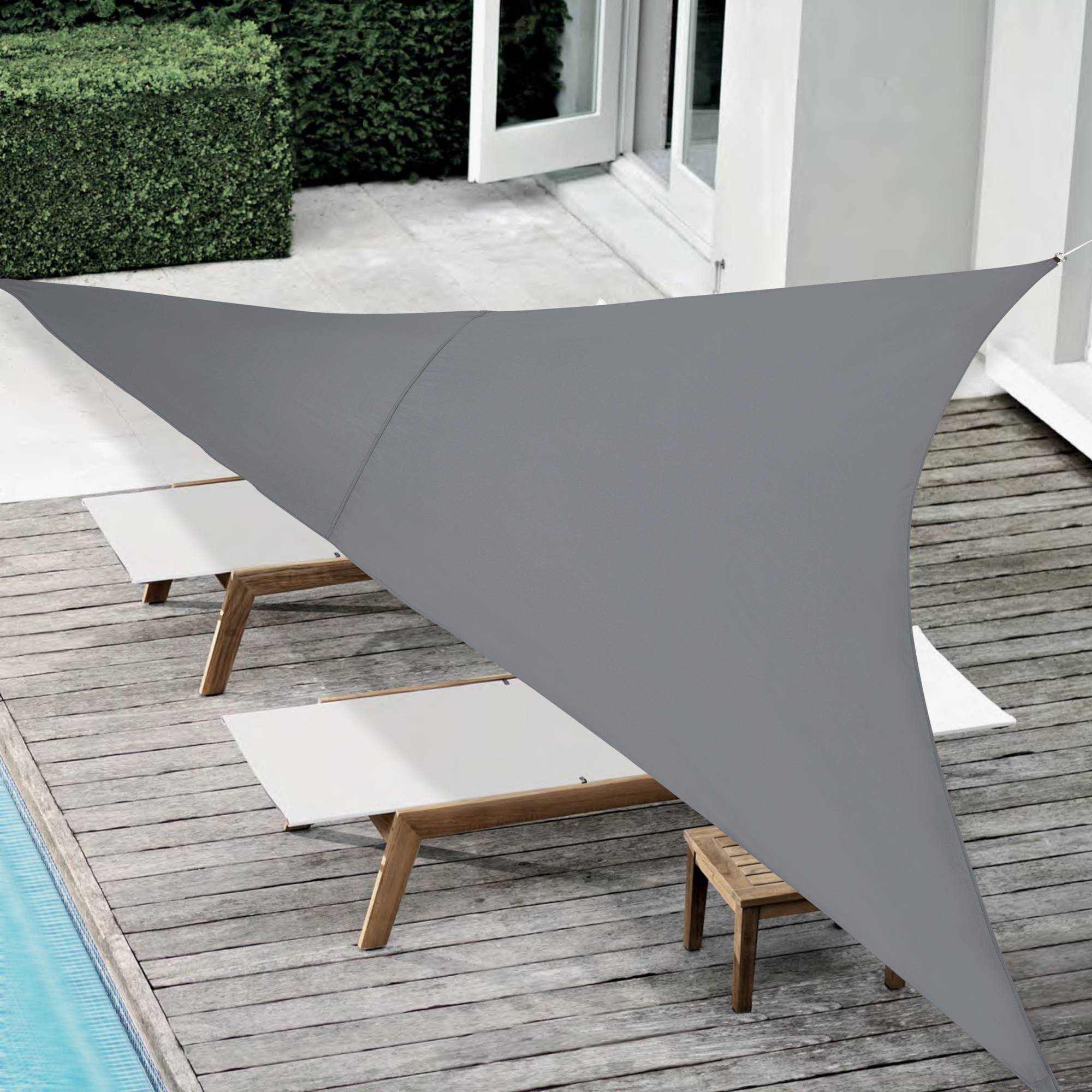 Voile d'Ombrage Patras Triangulaire Gris Foncé 400 x 400 x 400 cm [en.casa] - Image 6