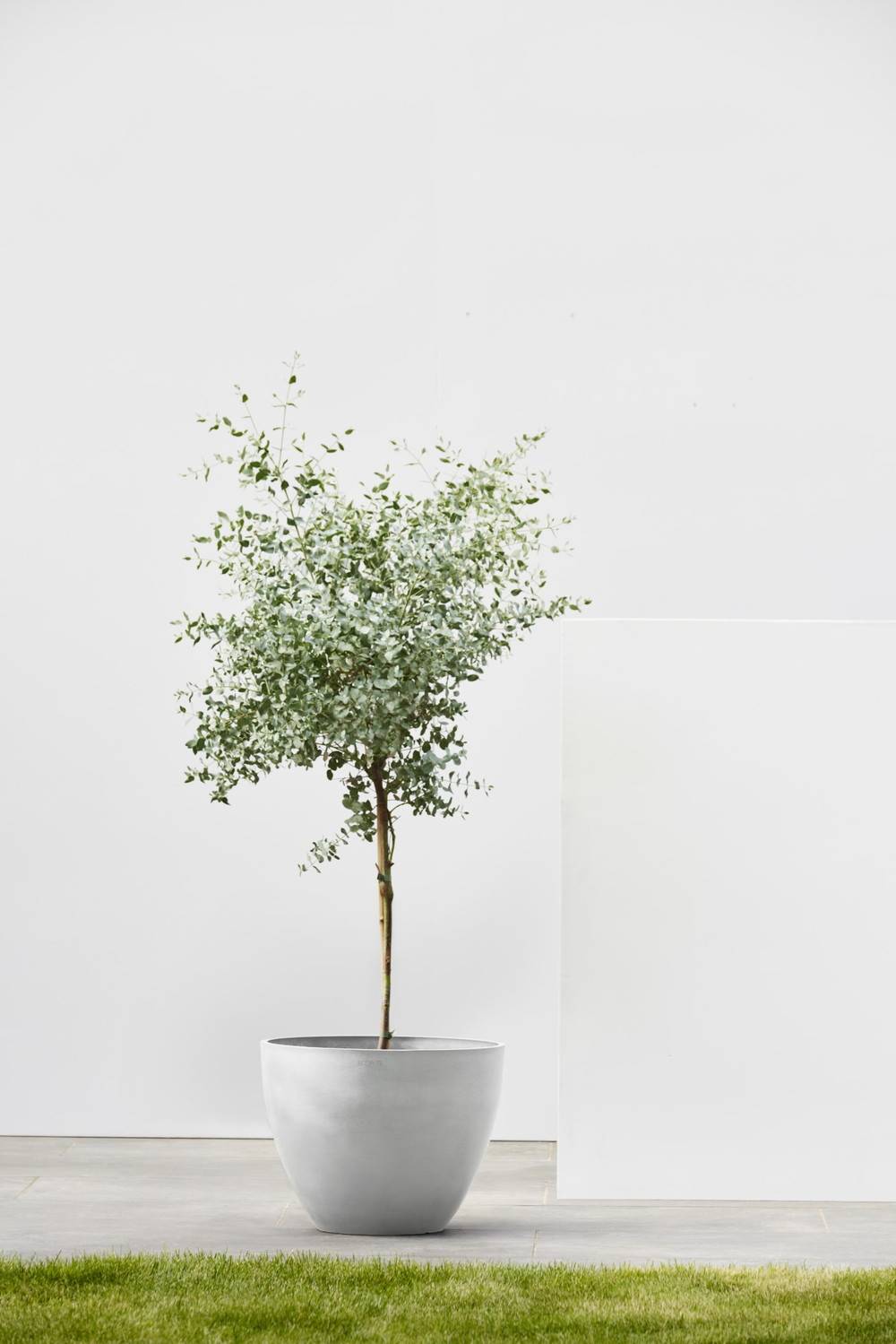 Ecopots - Pot Rond Antwerp 40 Blanc Gris - Ø 40 x H. 30 cm - 25 L ECOPOTS - Imagen 5