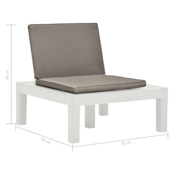 ComfortXL - Lot de 4 Chaises Salon de Jardin Plastique Résistant avec Coussins Assise et Dossier Inclus Blanc – ComfortXL Outdoor Living - Image 8