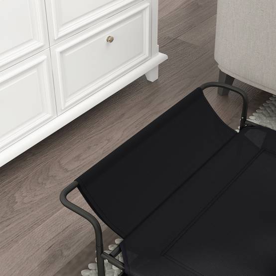 Lit surélevé chien Textilène extérieur intérieur rafraîchissant 91x69cm noir - ComfortXL Outdoor Living - Image 10